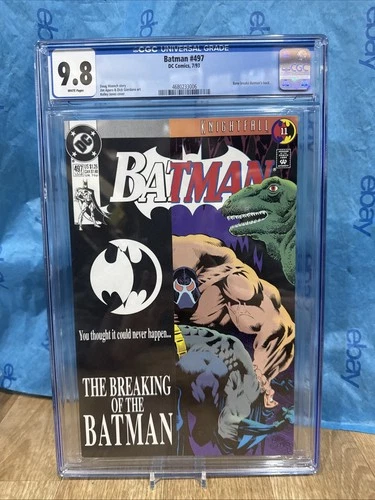 Batman #497 CGC 9.8 (1993 Knightfall - Bane Breaks Batman's Back) CGC 9.8 Graded