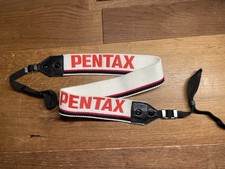  Near MINT Pentax Wihte  Red Camera Neck Shoulder Strap 4cm From JAPAN