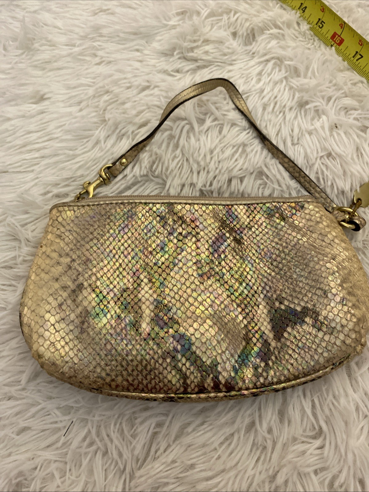 Coach Iridescent Wristlet Python Vintage Large Wr… - image 3