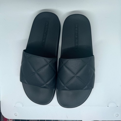 BOTTEGA VENETA Quilted Slides Black Rubber Slip On Sandals pool womens s 39 / 9 - Picture 4 of 7