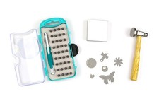 DIY Stamp  Go Metal Stamping Tool Kit Set with Hammer, Charms, Block and Bit...