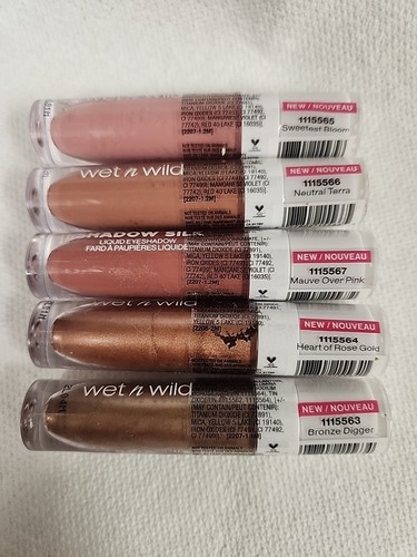 5 Shades Wet N Wild Shadow SIlk Liquid Eyeshadow 16hr (JJ) - Picture 3 of 4