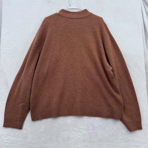 Orvis Pullover Herren 2XL Braun Lammwolle Pulli Tasche Stretch - Bild 8 von 8