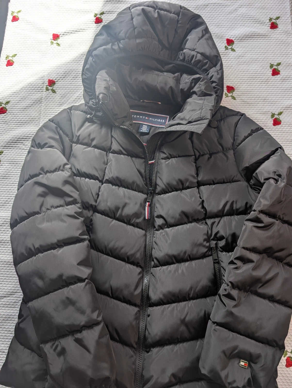 Tommy Hilfiger Men's Quilted Puffer Jacket Ultra Charcoal Grey Med