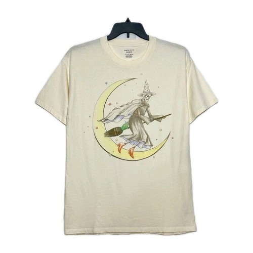 American Eagle Damen Oversized Halloween Grafik T-Shirt Farbe Creme Größe M