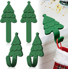 4 Pack Christmas Stocking Holders Garland Hangers for Mantle, Freely Bendable Ad