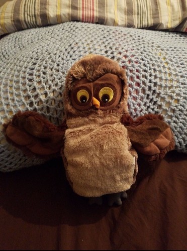 10 inch plush vintage owl hand puppet