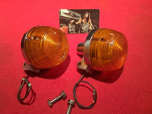 1981 Honda CM400A Hondamatic H1083 left right rear turn signals blinkers set OEM - Picture 1 of 9