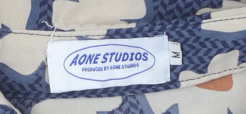 Camisa abotonada floral azul para hombre Aone Studios M - Imagen 4 de 12
