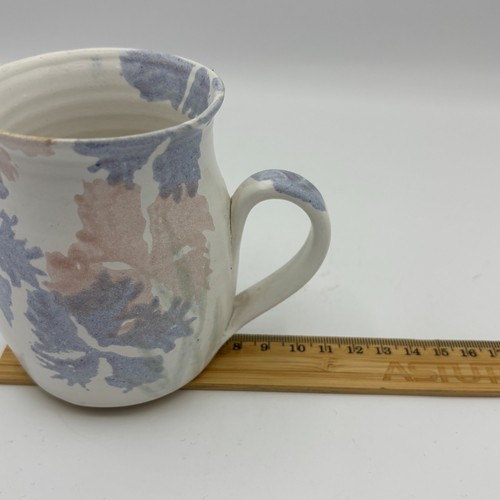 Hand Made Conwy Walsh Pottery Lilac & Pink Coffee Tea Mug Cup by Carol Morris - Picture 11 of 11