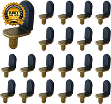 Bronze Shelf Pins 40Pcs L-Shaped Clips 1/4 Inch Shelf Support Pegs for Glass Su