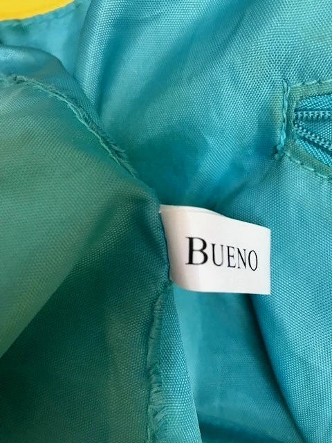 ВИНТАЖНЫЙ BUENO КОЛЛЕКЦИИ ЯРКО ЖЕЛТЫЙ ТЕКСТУРИРОВАННЫЙ 23» WEEKENDER НОЧЬ СУМКА С КОРОТКИМИ РУЧКАМИ - Изображение 2 из 4