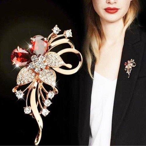 Luxury Zircon Flower Brooch Fashion Shiny Corsage Wedding Clothing Accessori _pu - Picture 3 of 9