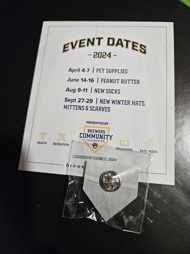Rickie Weeks Associate Manager Milwaukee Brewers Drive For Charity Pin 2024 - Picture 2 of 2