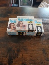 Sylvania Blue Dot Flashbulbs AG1 - 5 Boxes of 12 Clear Bulbs Vintage NOS