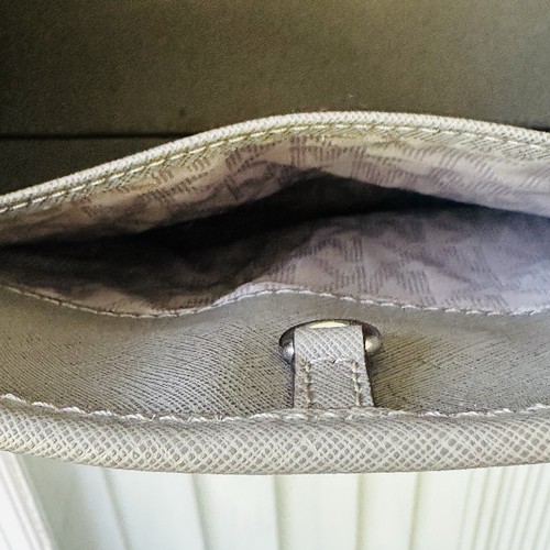 Michael Kors Steel Pearl Gray Large Saffiano Leather Tote Bag Purse #38F6STVT2L - Picture 10 of 14