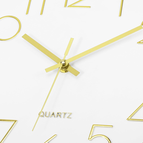 Gold 12 Inch Silent Non Ticking Wall Clock Battery Operated Modern Decor - Bild 5 von 12