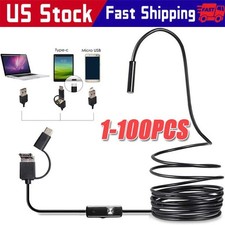 6LED USB Snake Endoscope Borescope HD Inspection Camera For Android Type C Lot