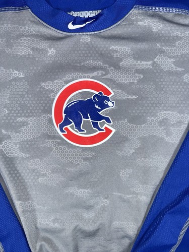 Nike Pro Dri-Fit Chicago Cubs MLB Auténtica Colección Camisa Gris Azul Para Hombre’s M - Imagen 2 de 7