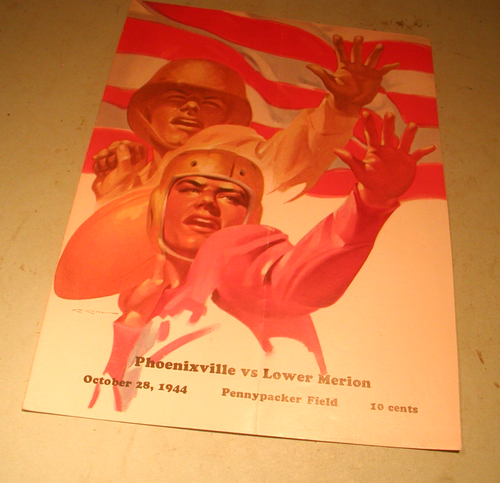 1944 Phonixville vs Lower Merion High School Football Programm 28. Oktober
