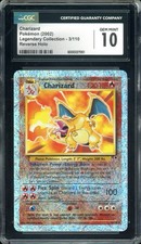 CGC 10 - Pokemon 2002 Charizard 3/110 Reverse Holo Legendary Collection POP 49