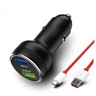 30W 65W Car Charger Compatible for Oneplus 13 12 13R 12R 11 10 9 Pro Open black