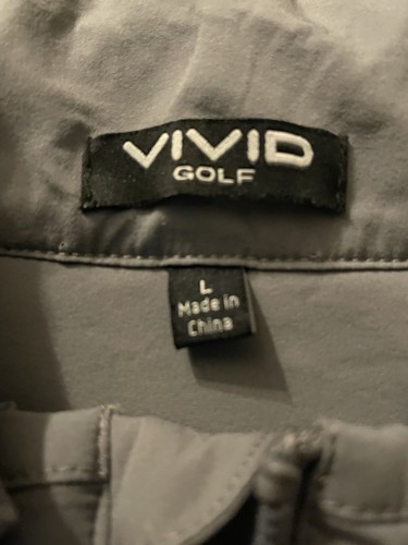 Vivid Golf Lightweight Hybrid Vest 4-way Stretch Thermal Gray Logo Large JBHS - Picture 3 of 8