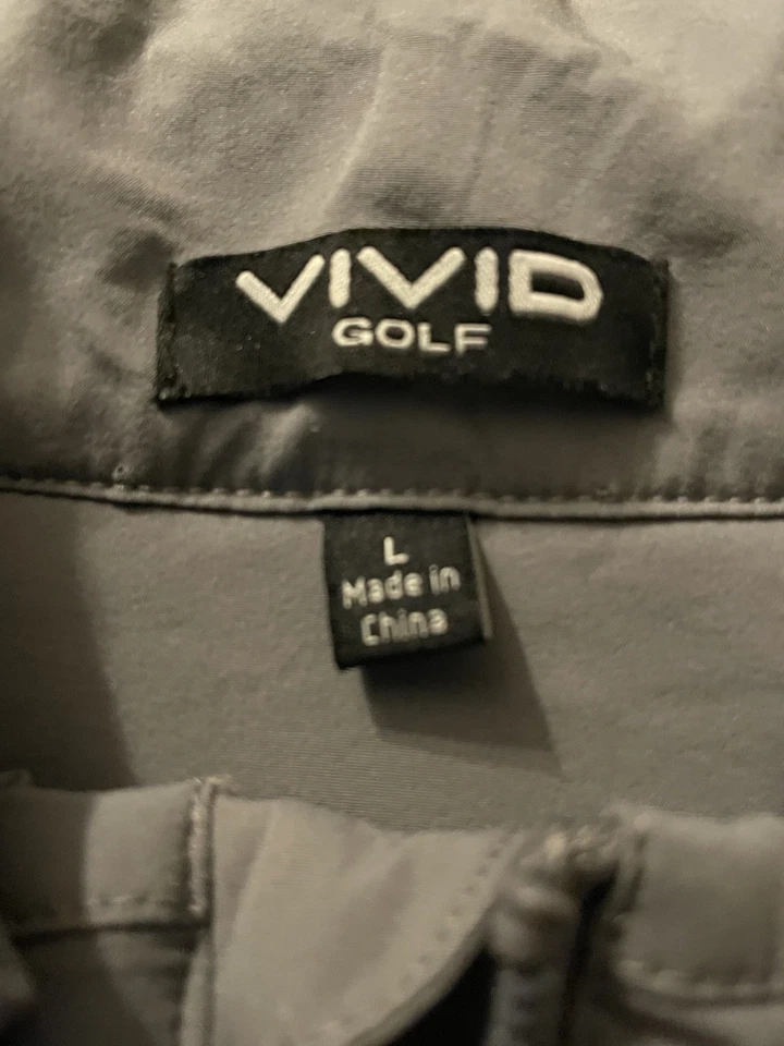 Vivid Golf Lightweight Hybrid Vest 4-way Stretch Thermal Gray Logo Large JBHS - Image 3 of 4