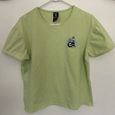 Rare VTG 90 s Warner Bros Flower T-Shirt Lime Green Women s Size L