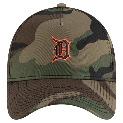 Men's New Era Camo Detroit Tigers Woodland Team Pop 9FORTY A-Frame Adjustable - Bild 2 von 6