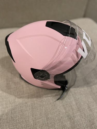 VCAN V88 3/4 Open Face Motorcycle Scooter Helmet ECE & DOT Approved Adult M Pink - Picture 2 of 12