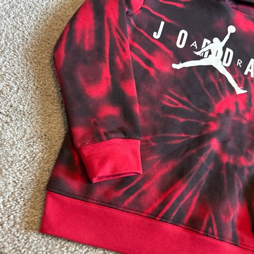 Air Jordan Youth Red Tie-Dye Style Hoodie Size Large - Picture 3 of 6