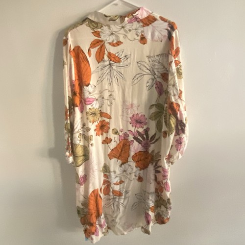 Cupshe Oaklyn Hemdkleid Ballonärmel Knopfleiste Viskose Blumen Beachy Größe XL - Bild 10 von 10