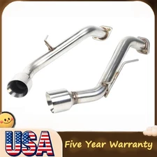 For 14up Infiniti Q50 Muffler Remove Axle Back Double Wall Dual Round Angle Cut