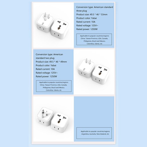 Travel Adapter Plug Converter AU UK US To EU Plug AC Electrical Socket Outlet - Afbeelding 6 van 21