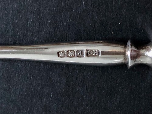 Antique Sheffield English Sterling Silver Stilton Cheese Scoop George Hape 1896 - Picture 13 of 19