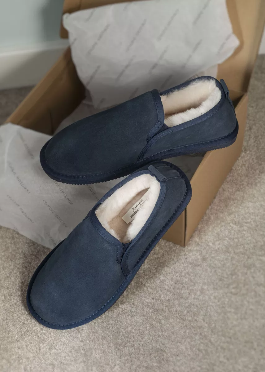 Navy slippers sale