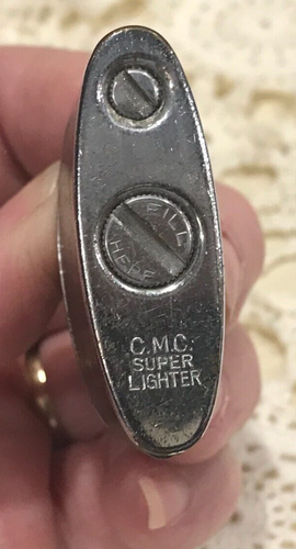 VINTAGE CMC Super Lighter CIGARETTE LIGHTER Brown ? Leather - Picture 7 of 7
