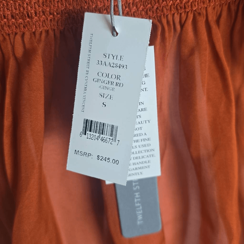 Twelfth Street by Cynthia Vincent Blouse, Copper Silk, NWT, S, MSRP 245.00 - Picture 5 of 6