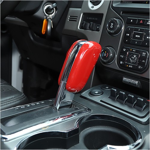Cubierta decorativa de la moldura del cabezal de la palanca de cambios para Ford F150 2009-2014 accesorios rojos - Imagen 4 de 7