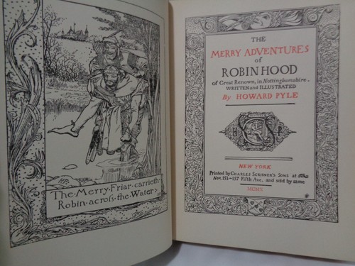 1910 Merry Adventures of Robin Hood Howard Pyle Profusely Illustrated - Picture 3 of 12