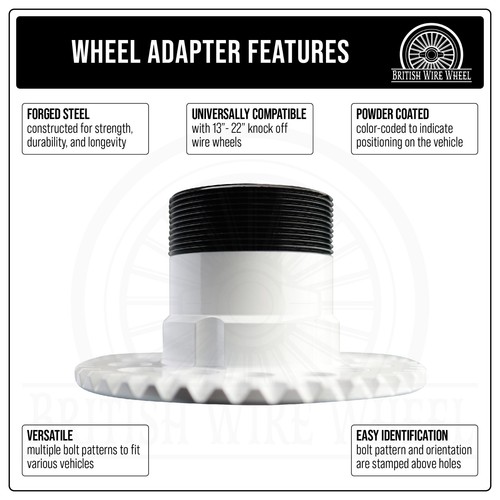 Hex Cut Gold Knock Off Spinner Caps + Adapters for Lowriders | Set of 4 + Wrench - Picture 15 of 90