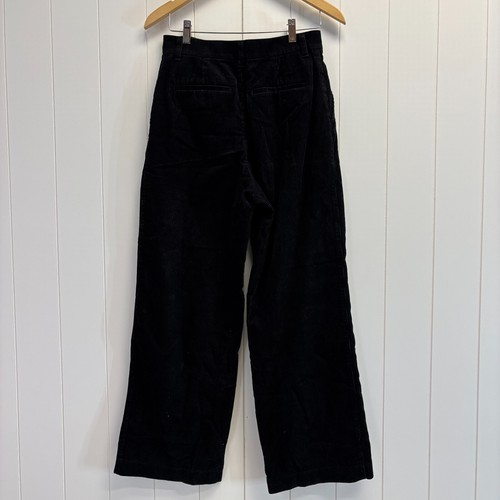 Uniqlo Wide Leg Corduroy Pants 28 High Rise Black Skater Boho Streetwear Hipster - Picture 3 of 8