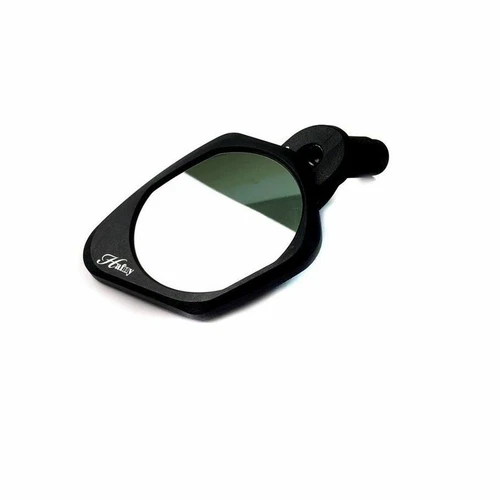 Hafny Handlebar Grips Bike Mirror Stainless Steel Safe Rearview Mirror MR086 (Black)