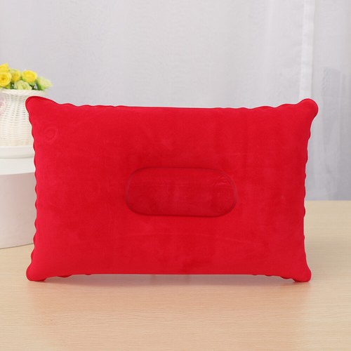 Travel Bed Flocking Cushion Inflatable Air Pillow Square Hiking Camping Rest - Picture 7 of 16