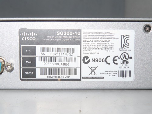 Cisco SG300-10P Switch - Picture 4 of 4
