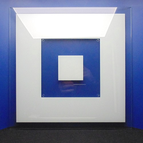 Ersatzglas Abdeckscheibe Glas 390 x 390 mm - mattiert-Rand klar - 4 x Bohr. 6mm - Bild 2 von 4