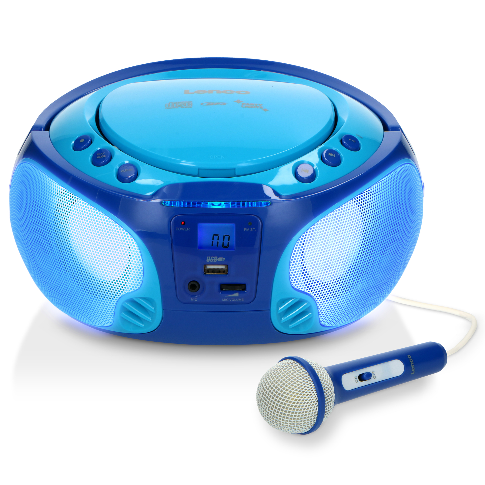 Thumbnail - Lenco Scd-650bu - Tragbares Fm-radio - Cd/mp3-player - Karaoke Und