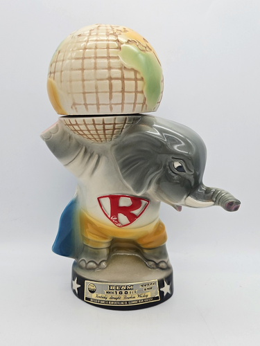 Jim Beam 1980 Republican Elephant and Democrat Donkey Whiskey Dekanters Pair - Bild 3 von 17