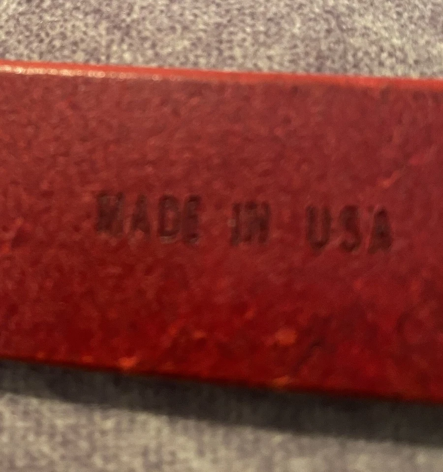 Antigo Raro Ralph Lauren RL Cinto de Couro Esportivo Feminino Tamanho 28-31 Oxblood Vermelho/Prata B - Imagem 4 de 4